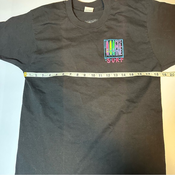 Vintage 90s Primitive Surf Team T Shirt Hawaii Neon Single Stitch - Picture 7 of 8